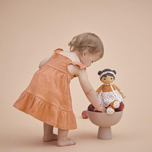 Текстильная кукла Kaloo "Eloise", в орнажевом платье, серия "Tendresse de Kaloo", 32 см